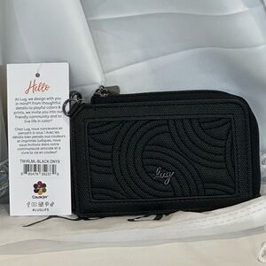 Lug Twirl matte luxe wallet wristlet black onyx NWT